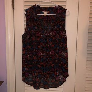 Black and floral tank